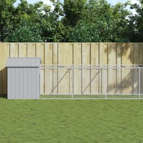 Dog House Light Grey Galvanized Steel 46.1 x 240.2 x 48.4 in